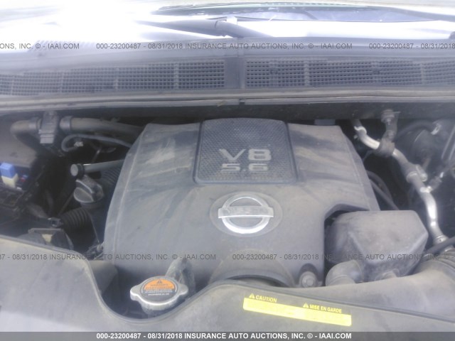 1N6BA0EC4BN326069 - 2011 NISSAN TITAN S/SV/SL/PRO-4X WHITE photo 10