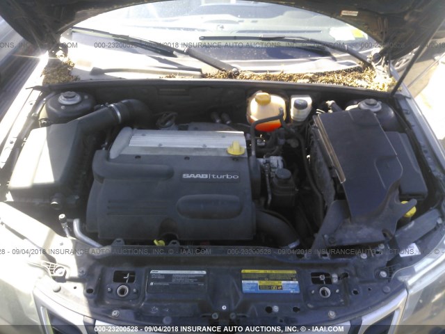 YS3FB76YX86009400 - 2008 SAAB 9-3 2.0T BLACK photo 10