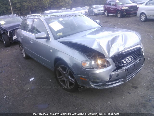 WAUKF78E77A283076 - 2007 AUDI A4 2.0T AVANT QUATTRO SILVER photo 1