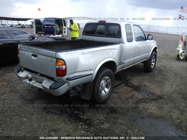 5TESN92N31Z832490 - 2001 TOYOTA TACOMA XTRACAB PRERUNNER SILVER photo 4