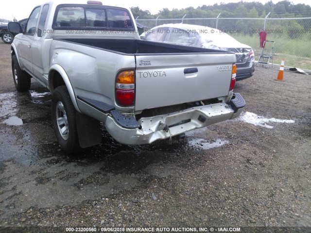 5TESN92N31Z832490 - 2001 TOYOTA TACOMA XTRACAB PRERUNNER ვერცხლისფერი ფოტო 6