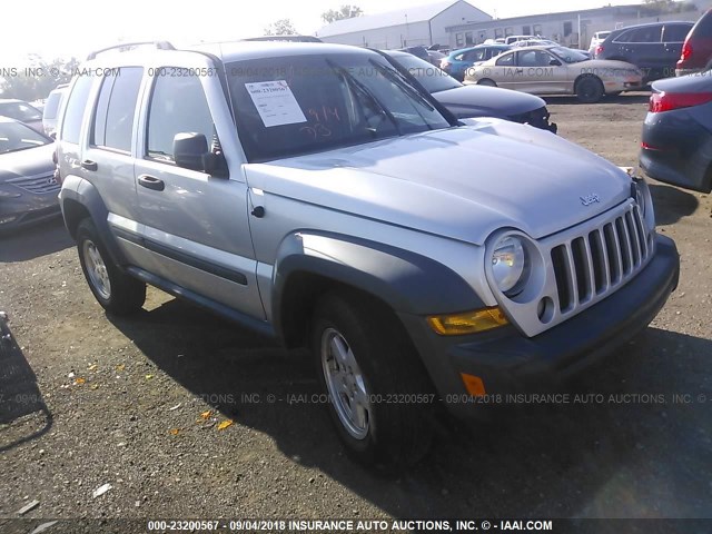 1J4GL48K26W233431 - 2006 JEEP LIBERTY SPORT SILVER photo 1