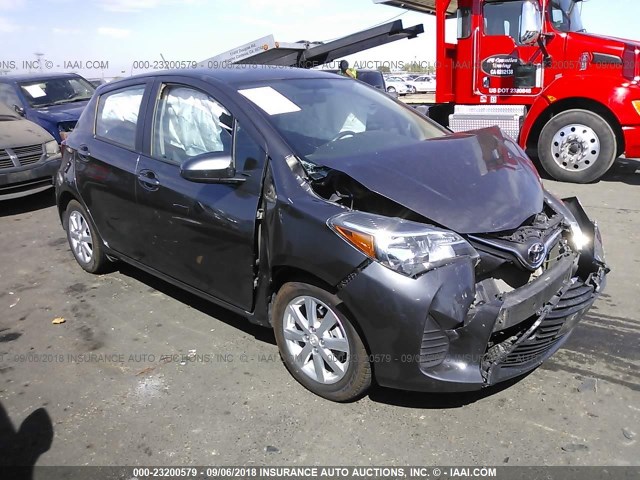 VNKKTUD30GA057502 - 2016 TOYOTA YARIS L/LE/SE GRAY photo 1