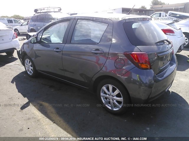 VNKKTUD30GA057502 - 2016 TOYOTA YARIS L/LE/SE GRAY photo 3