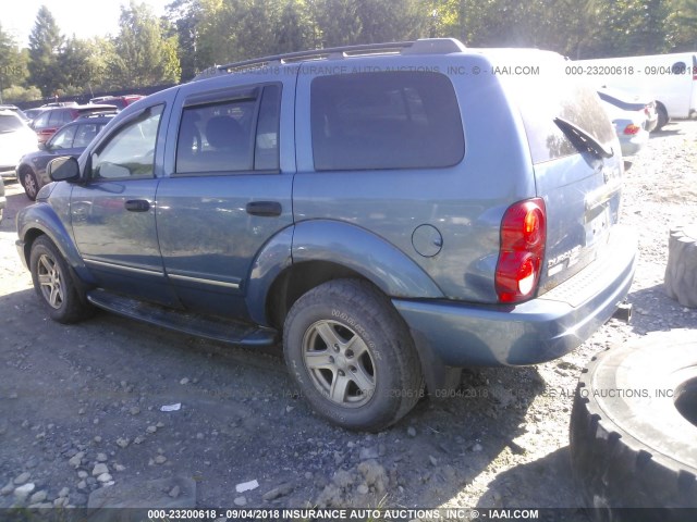 1D4HB58D24F142700 - 2004 DODGE DURANGO LIMITED BLUE photo 3