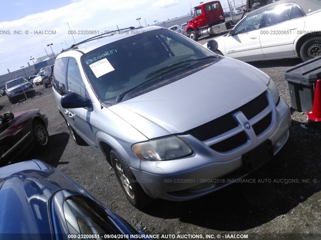 1D4GP45R54B590511 - 2004 DODGE CARAVAN SXT SILVER photo 1