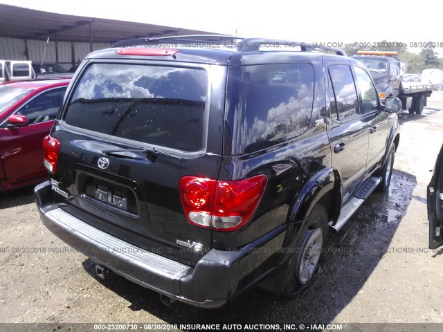 5TDZT34A66S270844 - 2006 TOYOTA SEQUOIA SR5 BLACK photo 4