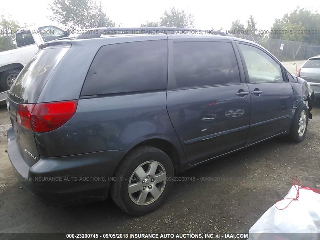 5TDZA23C26S549999 - 2006 TOYOTA SIENNA CE/LE BLUE photo 4