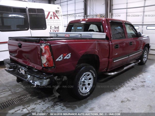 2GCEK13V271110429 - 2007 CHEVROLET SILVERADO K1500 CLASSIC CREW CAB MAROON photo 4