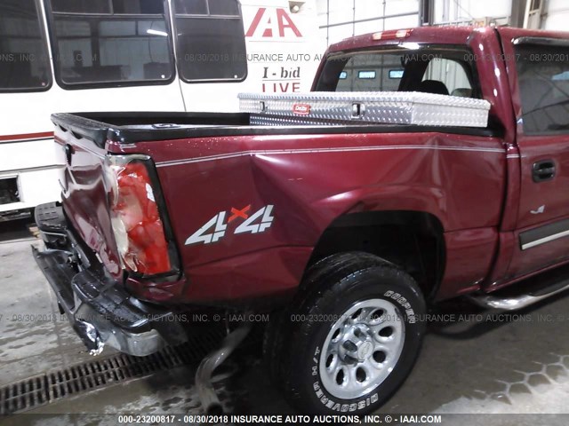 2GCEK13V271110429 - 2007 CHEVROLET SILVERADO K1500 CLASSIC CREW CAB MAROON photo 6