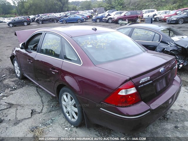 1FAHP25147G124694 - 2007 FORD FIVE HUNDRED LIMITED RED photo 3