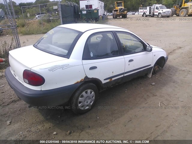 2C1MR5291T6727477 - 1996 GEO METRO LSI WHITE photo 4