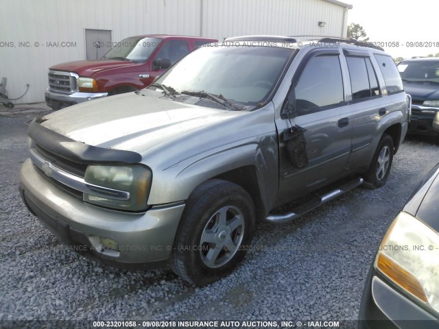 1GNDS13S722453934 - 2002 CHEVROLET TRAILBLAZER  GOLD photo 2