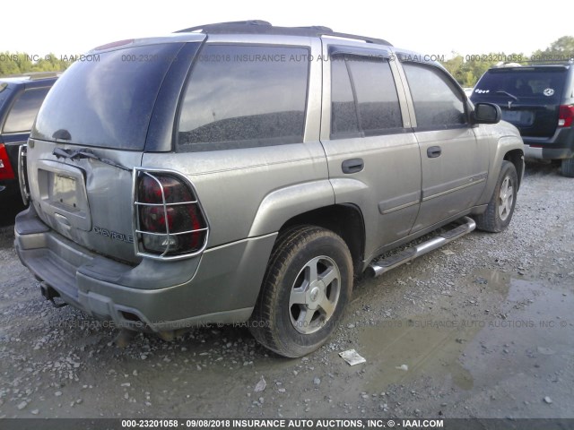 1GNDS13S722453934 - 2002 CHEVROLET TRAILBLAZER  GOLD photo 4