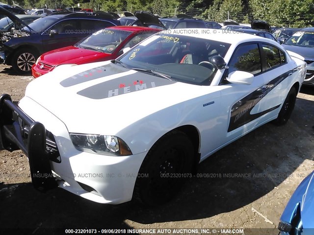 2B3CL1CT9BH578436 - 2011 DODGE CHARGER POLICE WHITE photo 2