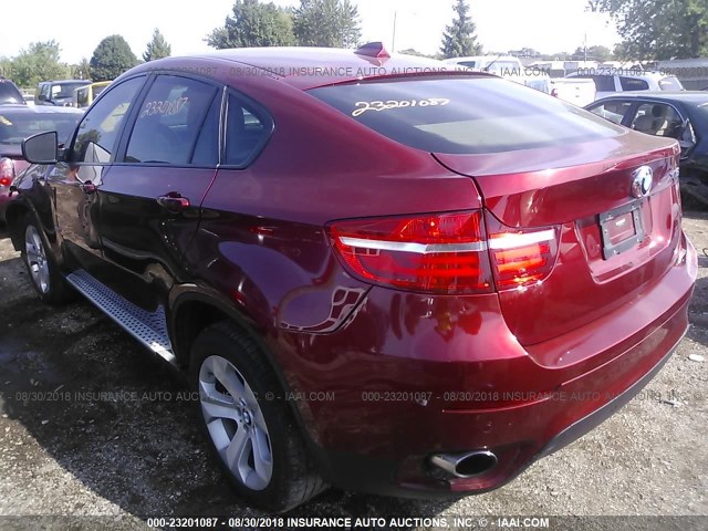 5UXFG2C51DL785771 - 2013 BMW X6 XDRIVE35I RED photo 3