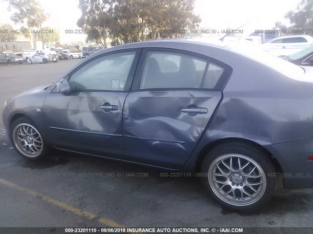 JM1BK12G181790241 - 2008 MAZDA 3 I BLUE photo 6