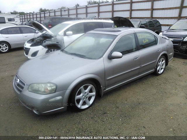 JN1DA31D92T448565 - 2002 NISSAN MAXIMA GLE/GXE/SE GRAY photo 2