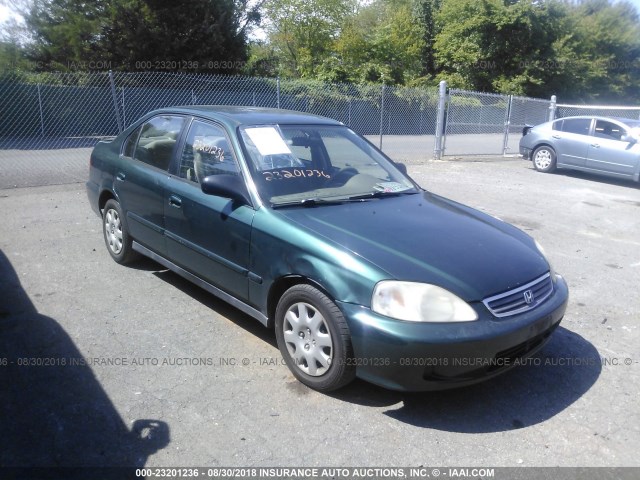 2HGEJ6616YH532268 - 2000 HONDA CIVIC SE GREEN photo 1