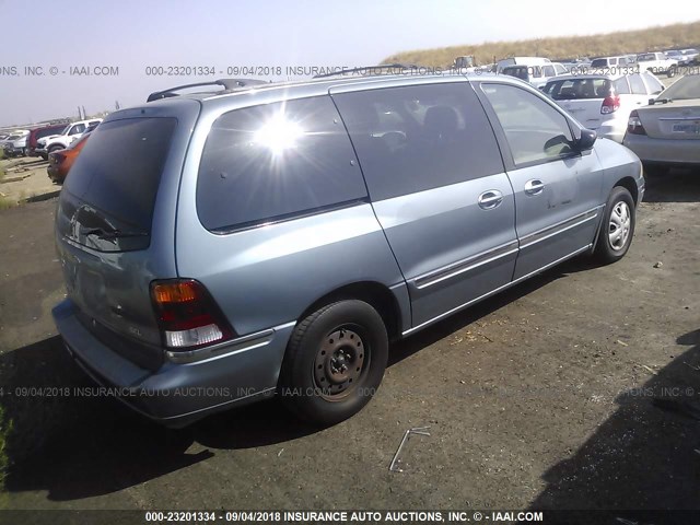 2FMDA5349YBB18967 - 2000 FORD WINDSTAR SEL Light Blue photo 4