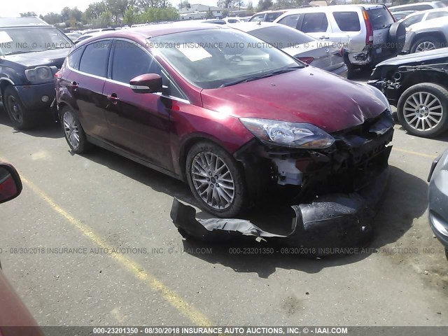 1FADP3N27EL463354 - 2014 FORD FOCUS TITANIUM RED photo 1