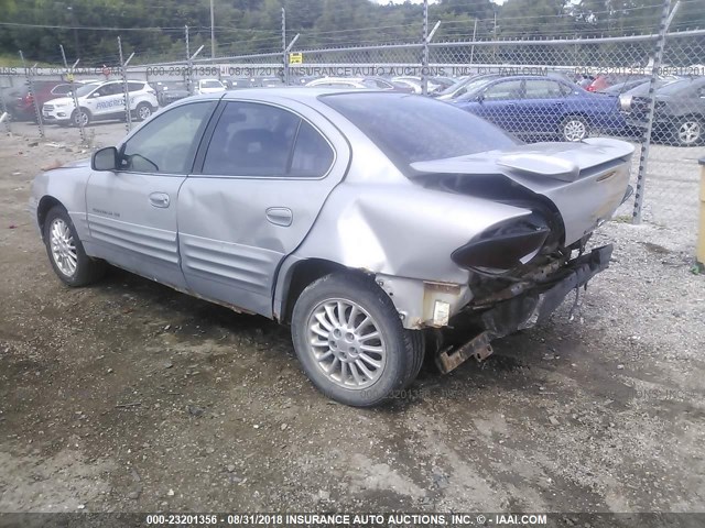 1G2NG52EXYC500043 - 2000 PONTIAC GRAND AM SE2 SILVER photo 3