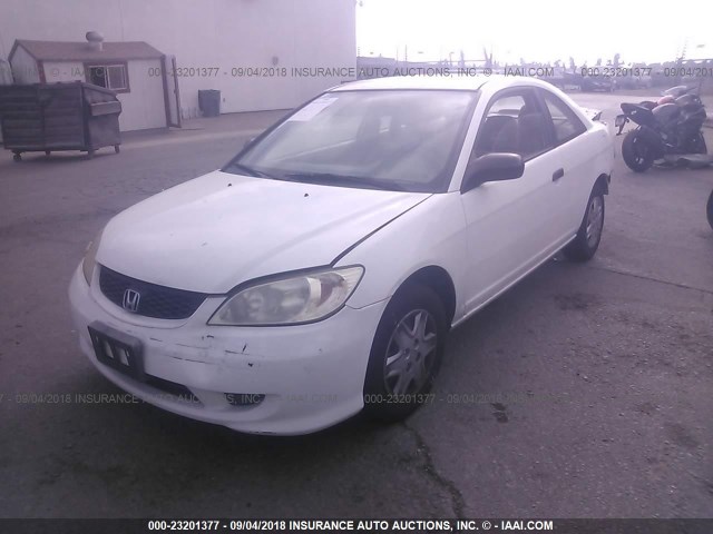 1HGEM22174L078972 - 2004 HONDA CIVIC DX VP WHITE photo 2