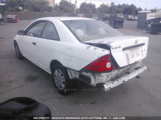 1HGEM22174L078972 - 2004 HONDA CIVIC DX VP WHITE photo 3