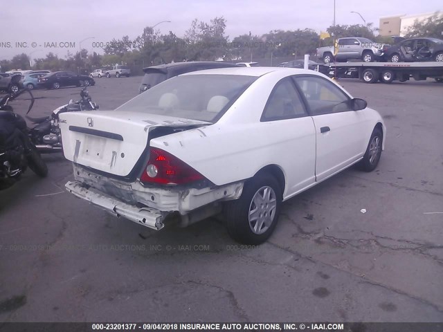 1HGEM22174L078972 - 2004 HONDA CIVIC DX VP WHITE photo 4