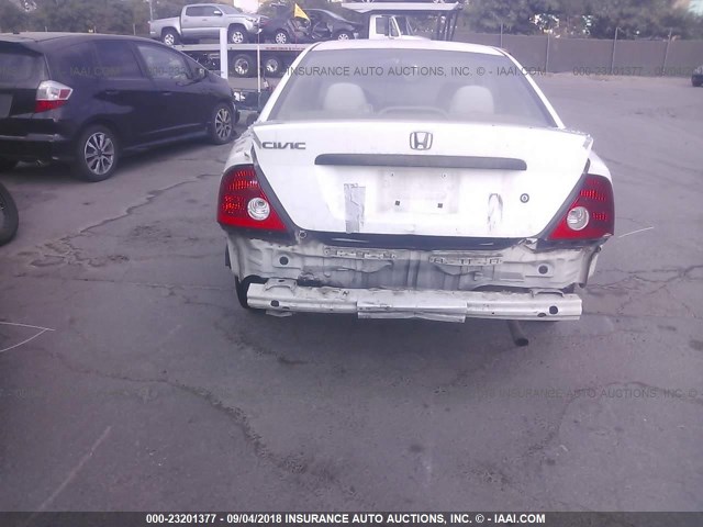 1HGEM22174L078972 - 2004 HONDA CIVIC DX VP WHITE photo 6
