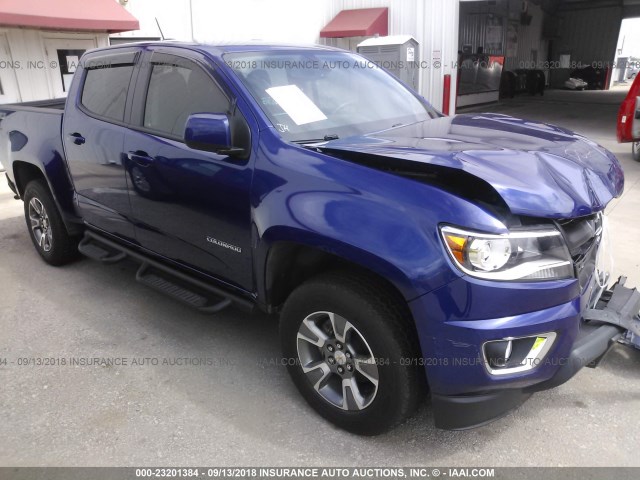 1GCGTDE31G1201605 - 2016 CHEVROLET COLORADO Z71 BLUE photo 1