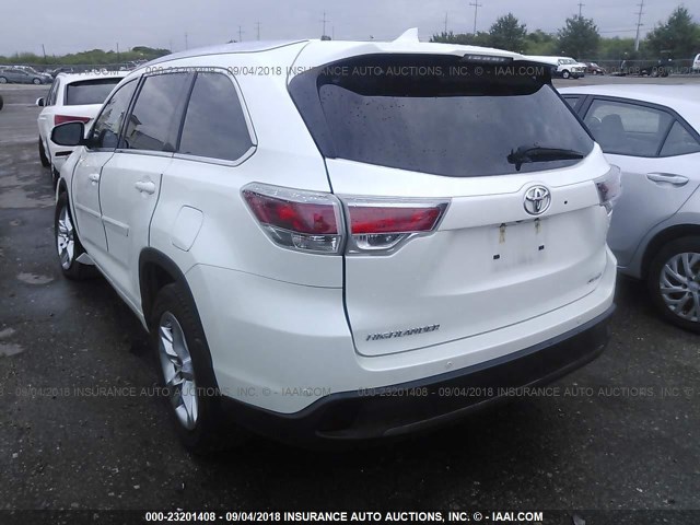 5TDYKRFH9GS138495 - 2016 TOYOTA HIGHLANDER LIMITED/LTD PLATINUM WHITE photo 3