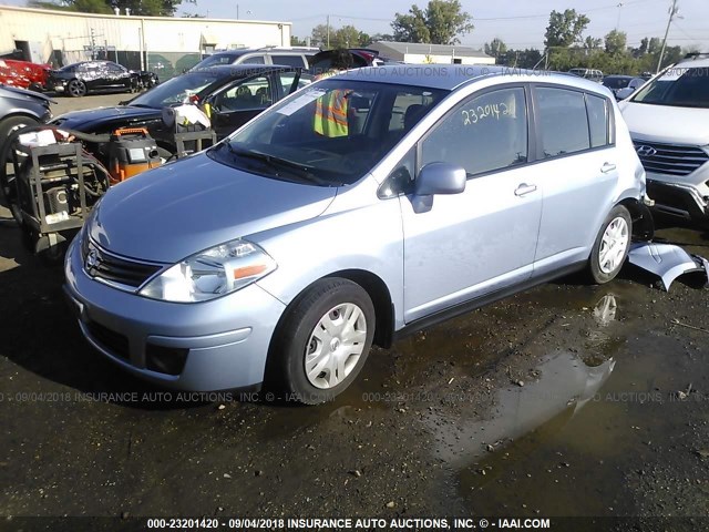 3N1BC1CP5AL362086 - 2010 NISSAN VERSA S/SL BLUE photo 2