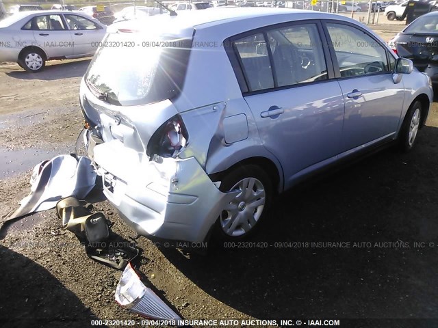 3N1BC1CP5AL362086 - 2010 NISSAN VERSA S/SL BLUE photo 4