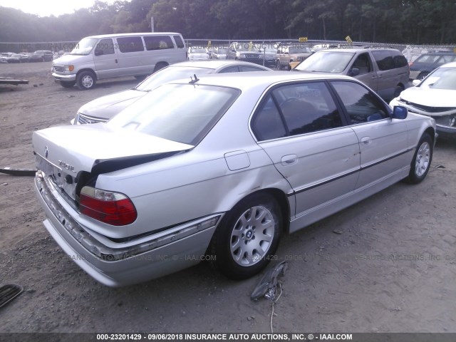 WBAGH83461DP33245 - 2001 BMW 740 IL SILVER photo 4