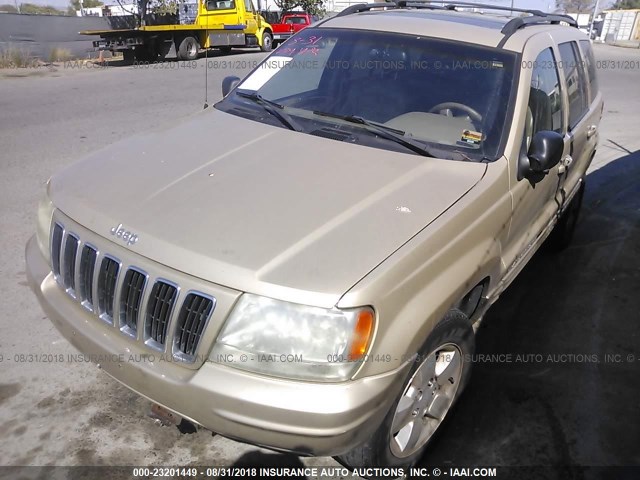 1J4GW58N21C665177 - 2001 JEEP GRAND CHEROKEE LIMITED GOLD photo 2