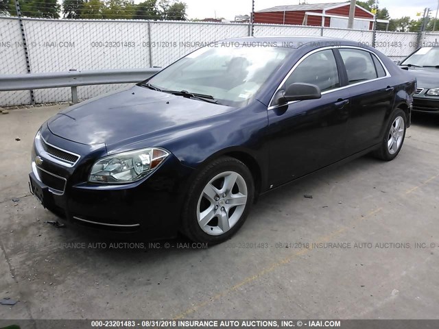 1G1ZG57B09F141239 - 2009 CHEVROLET MALIBU LS Tünd mavi foto 2