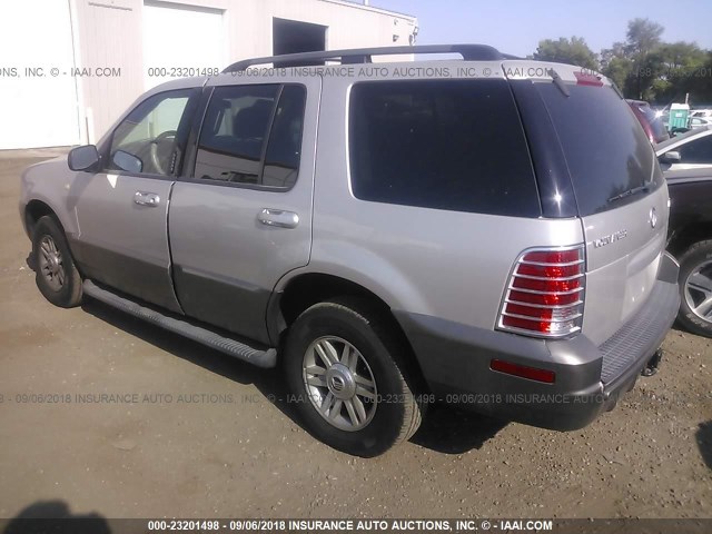 4M2DU86W54UJ07666 - 2004 MERCURY MOUNTAINEER  SILVER photo 3