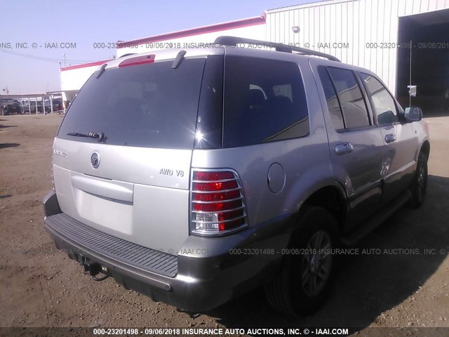 4M2DU86W54UJ07666 - 2004 MERCURY MOUNTAINEER  SILVER photo 4