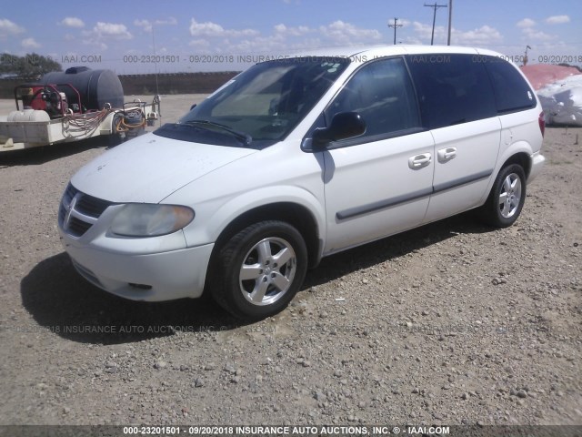 1D4GP45R27B211646 - 2007 DODGE CARAVAN SXT WHITE photo 2