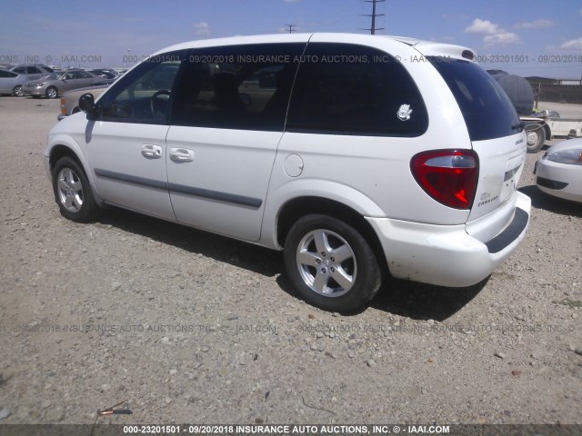 1D4GP45R27B211646 - 2007 DODGE CARAVAN SXT WHITE photo 3