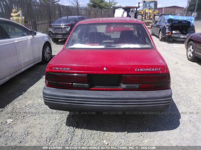 1G1JC544XR7341280 - 1994 CHEVROLET CAVALIER VL/RS RED photo 6