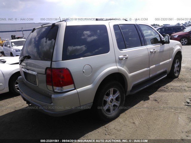 5LMEU88H34ZJ09887 - 2004 LINCOLN AVIATOR 金色 照片 4