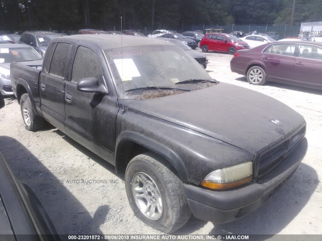 1D7HL38XX3S367435 - 2003 DODGE DAKOTA QUAD SPORT BLACK photo 1