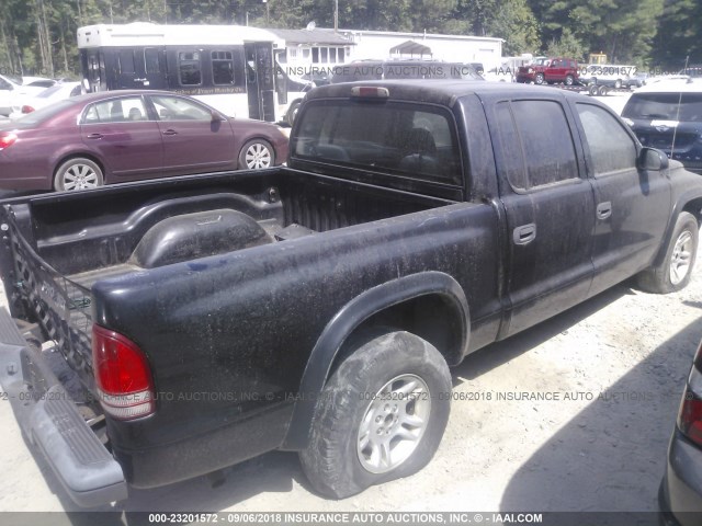 1D7HL38XX3S367435 - 2003 DODGE DAKOTA QUAD SPORT BLACK photo 4