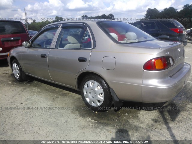 1NXBR12E0YZ370569 - 2000 TOYOTA COROLLA VE/CE/LE 棕色 照片 3