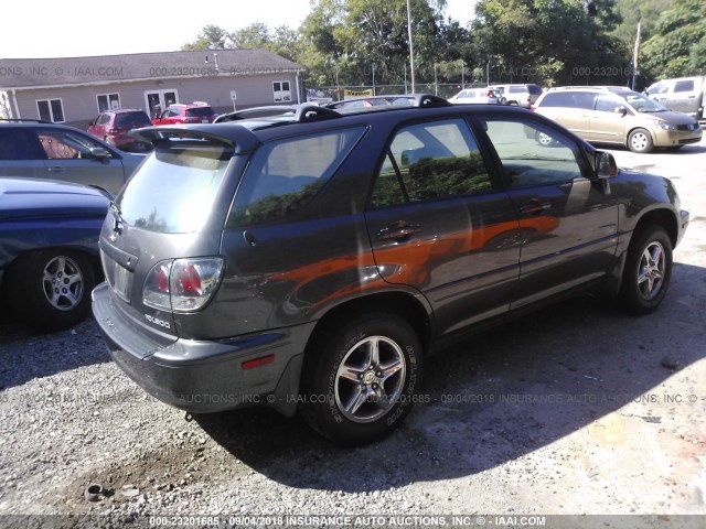 JTJHF10U020282893 - 2002 LEXUS RX 300 GRAY photo 4