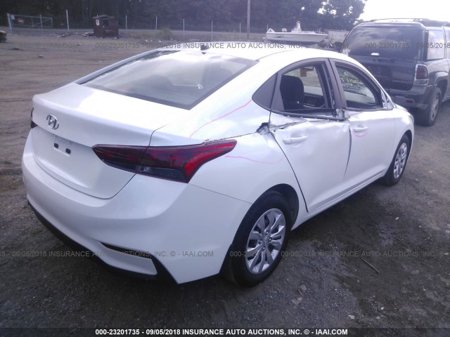 3KPC24A32JE024302 - 2018 HYUNDAI ACCENT SEL WHITE photo 4