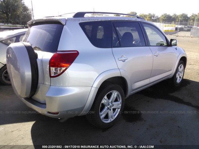 JTMZD32V876036922 - 2007 TOYOTA RAV4 SPORT SILVER photo 4