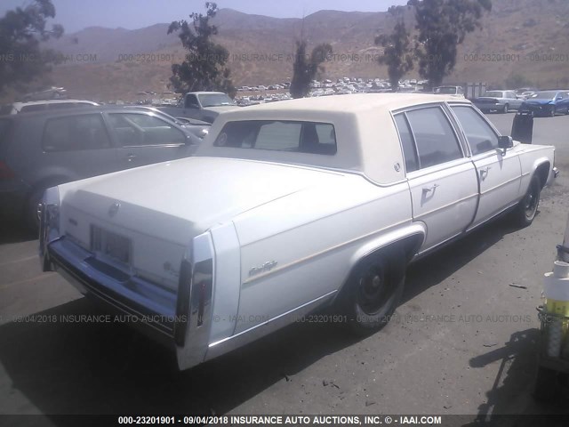 1G6DW6982F9739289 - 1985 CADILLAC FLEETWOOD BROUGHAM WHITE photo 4